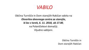 Otvoritev dnevnega centra za starejše